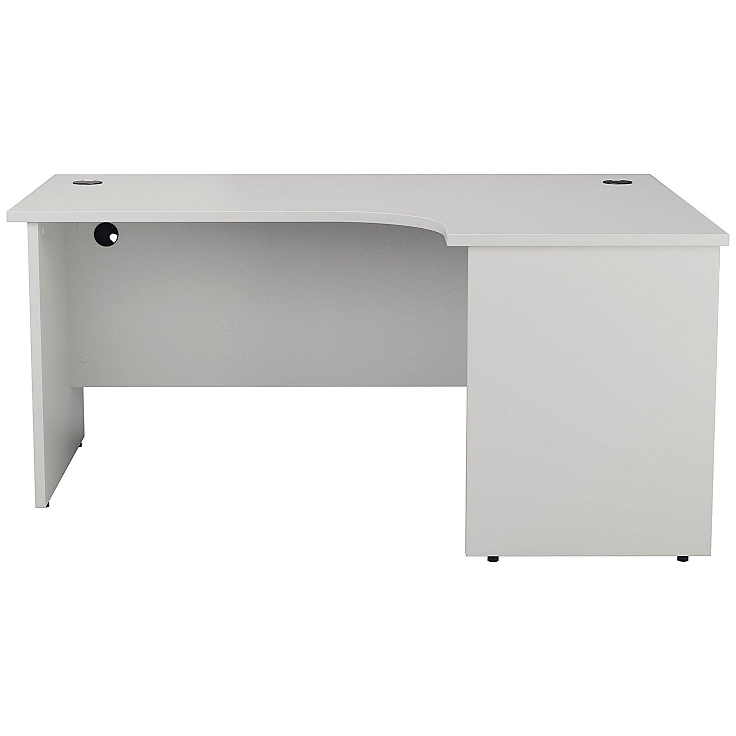 Jemini 1800mm Corner Desk, Right Hand, Panel End Leg, White