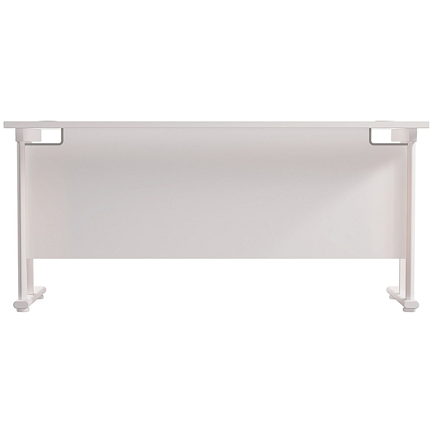 Jemini 1800mm Slim Rectangular Desk, White Cantilever Leg, White
