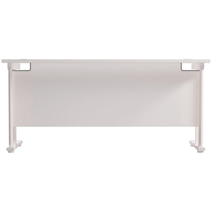 Jemini 1800mm Slim Rectangular Desk, White Cantilever Leg, White