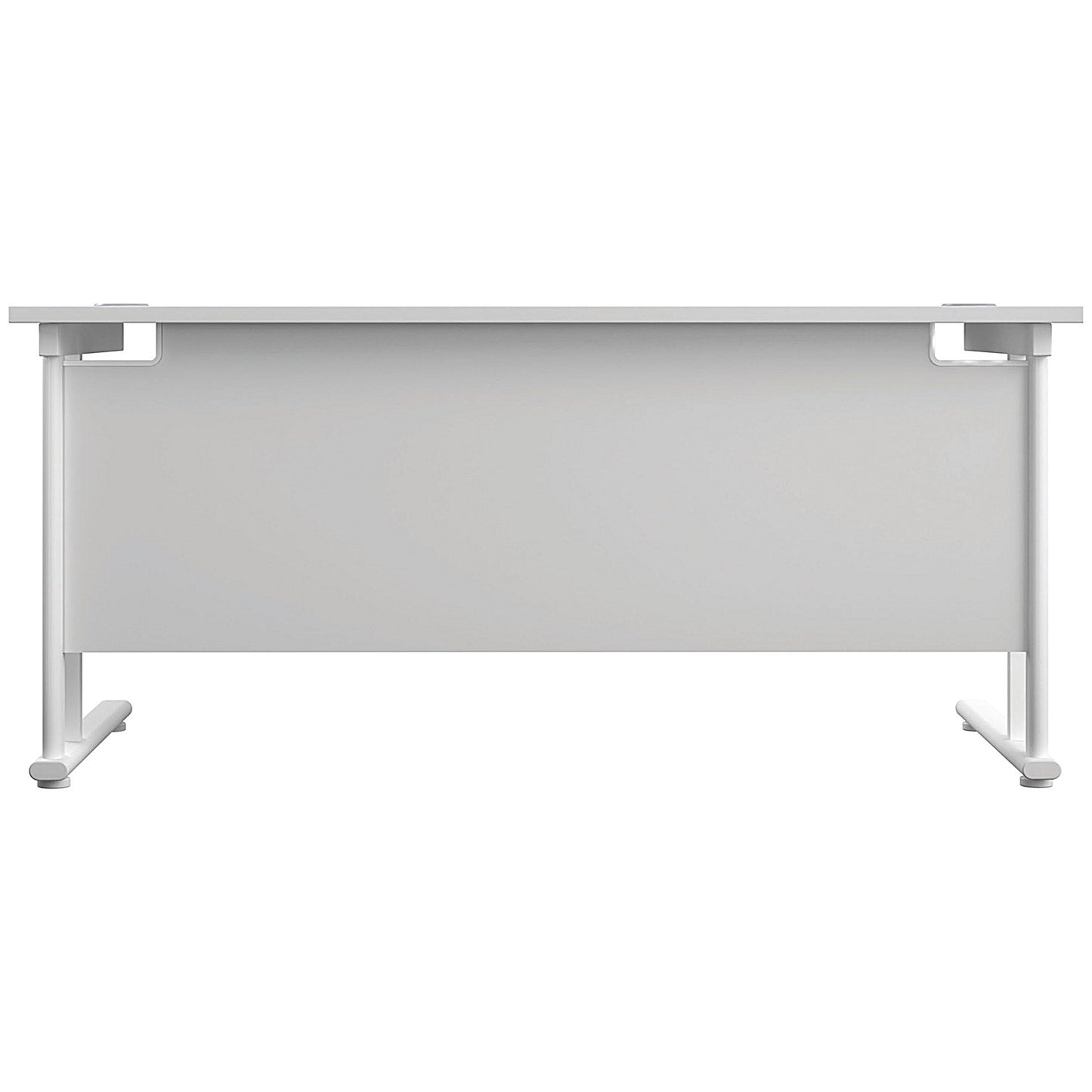 Jemini 1800mm Rectangular Desk, White Cantilever Leg, White
