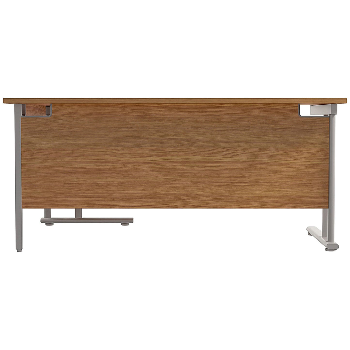 Jemini 1800mm Corner Desk, Right Hand, Silver Double Cantilever Legs, Oak