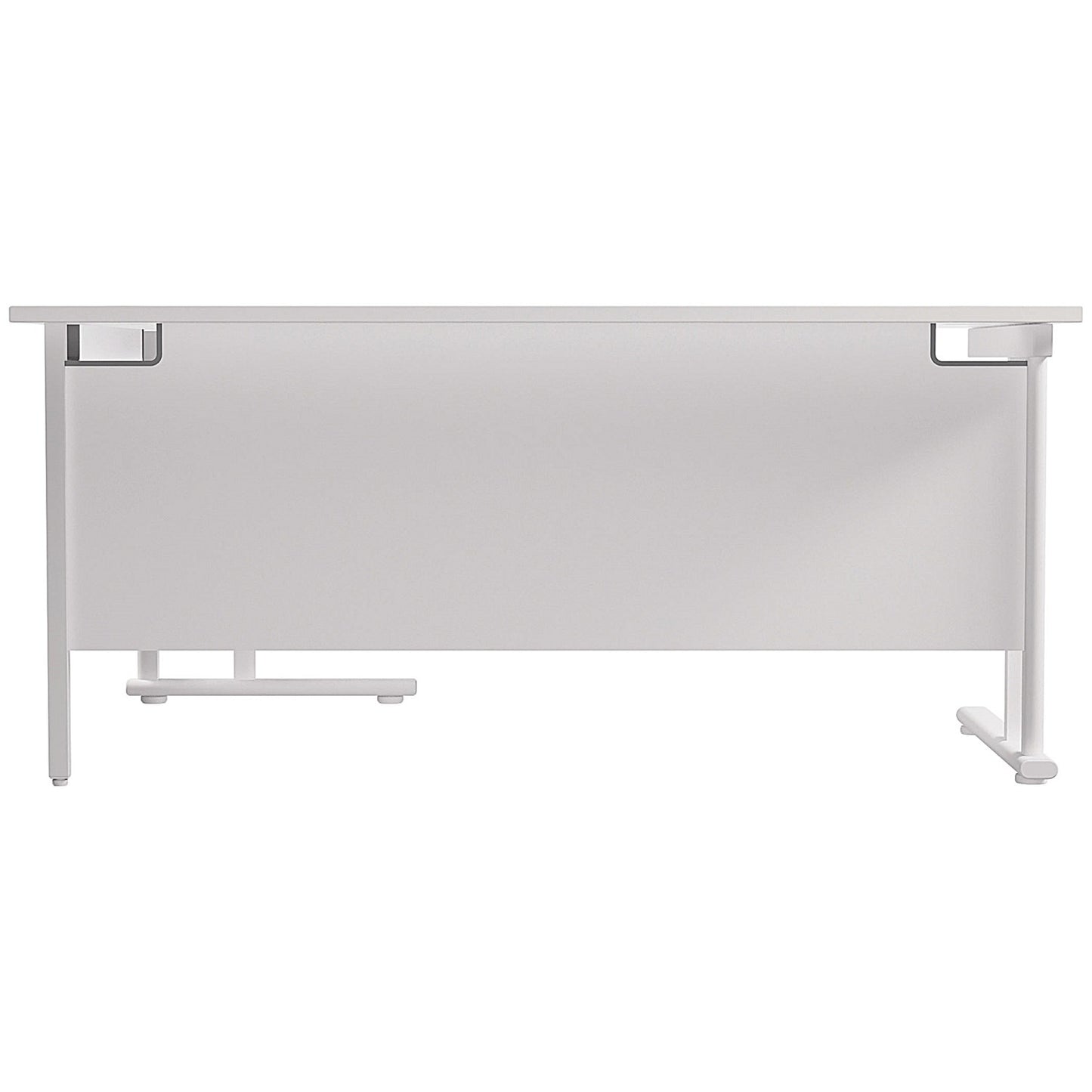 Jemini 1800mm Corner Desk, Right Hand, White Double Cantilever Legs, White