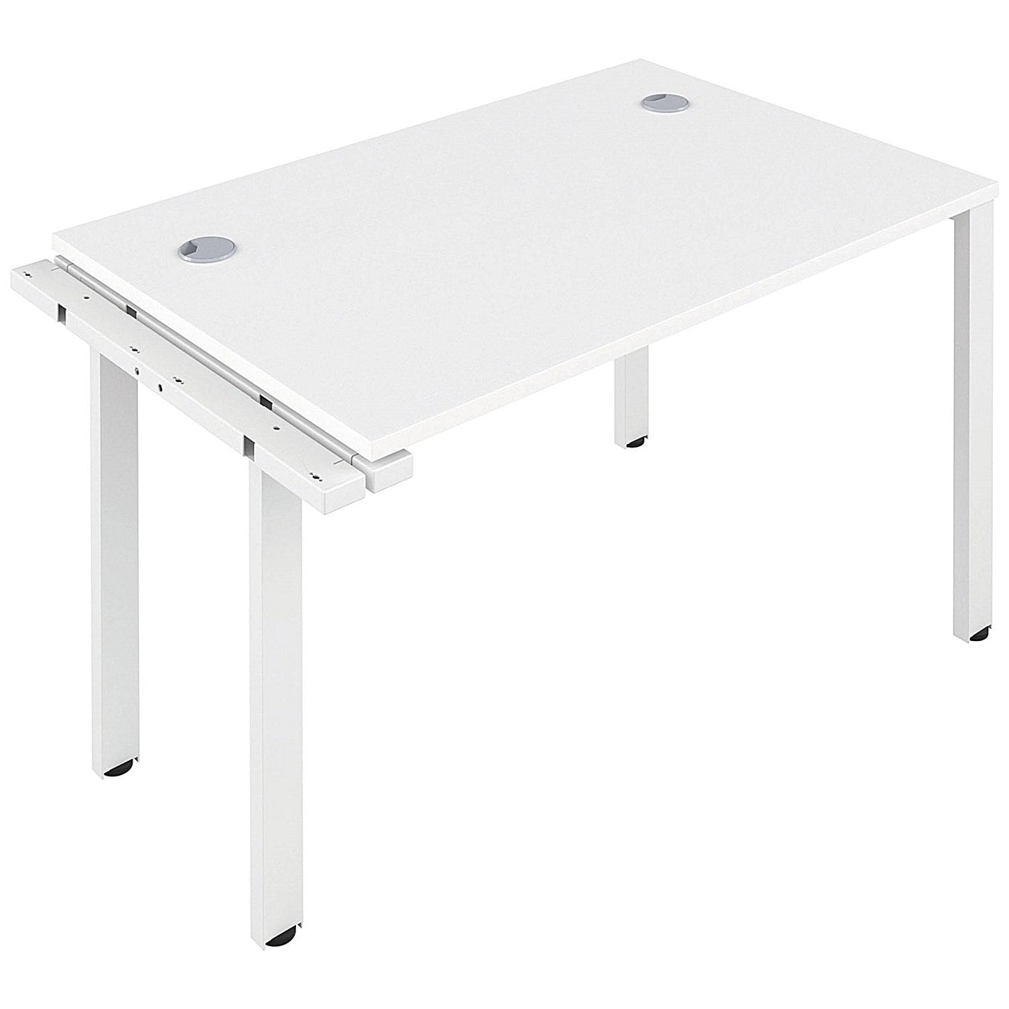 Jemini 1 Person Bench Desk Extension, 1200mm (800mm Deep), White Frame, White Easy2Order : KF808572