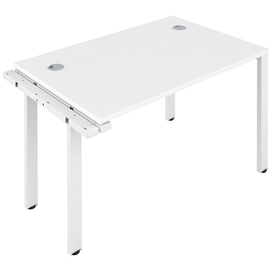 Jemini 1 Person Bench Desk Extension, 1200mm (800mm Deep), White Frame, White Easy2Order : KF808572