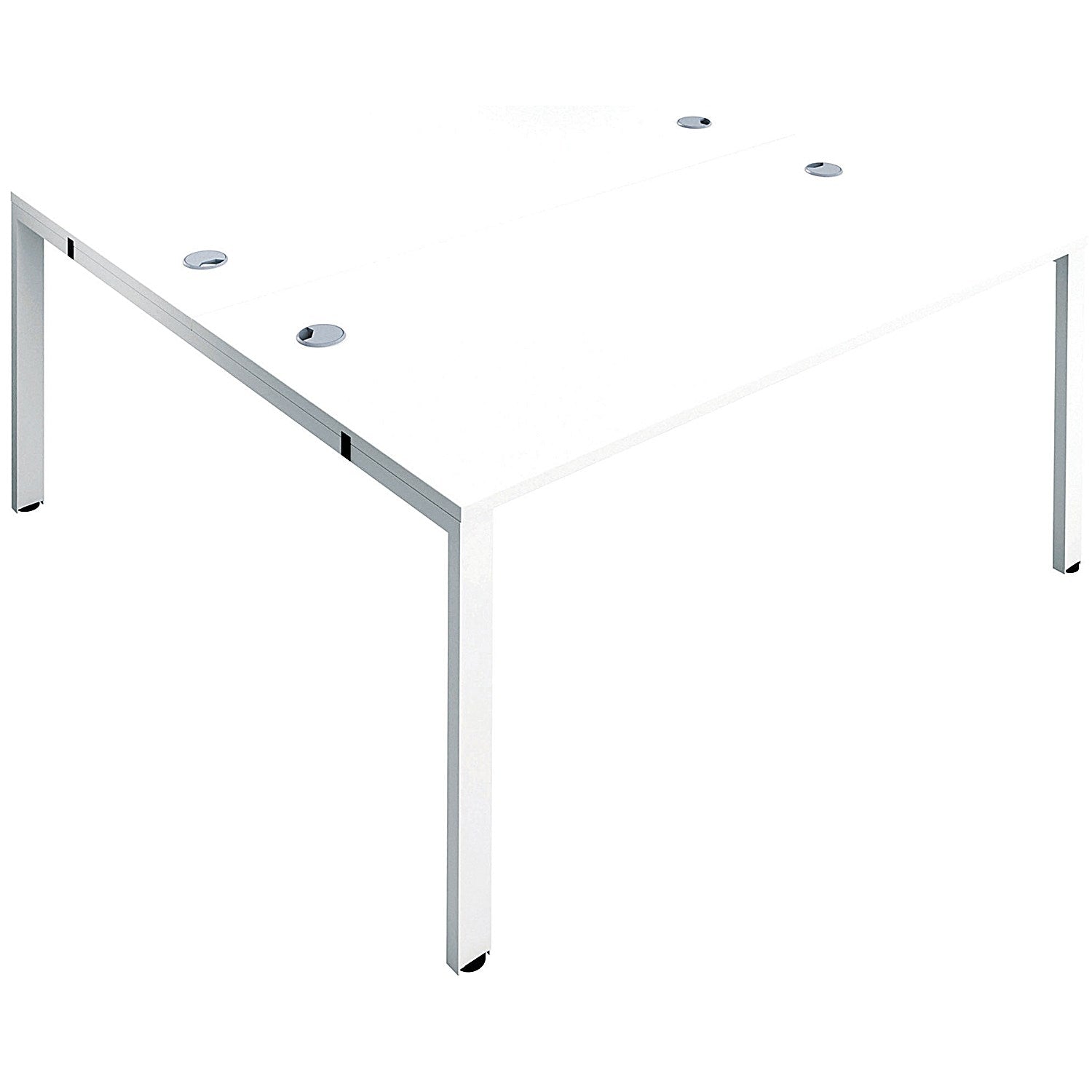 Jemini 2 Person Bench Desk, Back to Back, 2 x 1400mm (800mm Deep), White Frame, White Easy2Order : KF809050