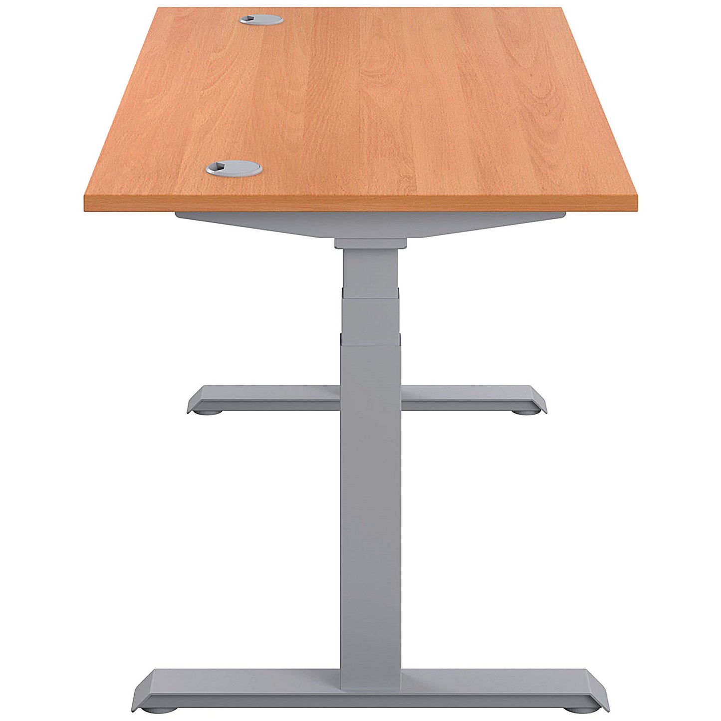 Jemini Sit-Stand Desk, Silver Leg, 1200mm, Beech Top