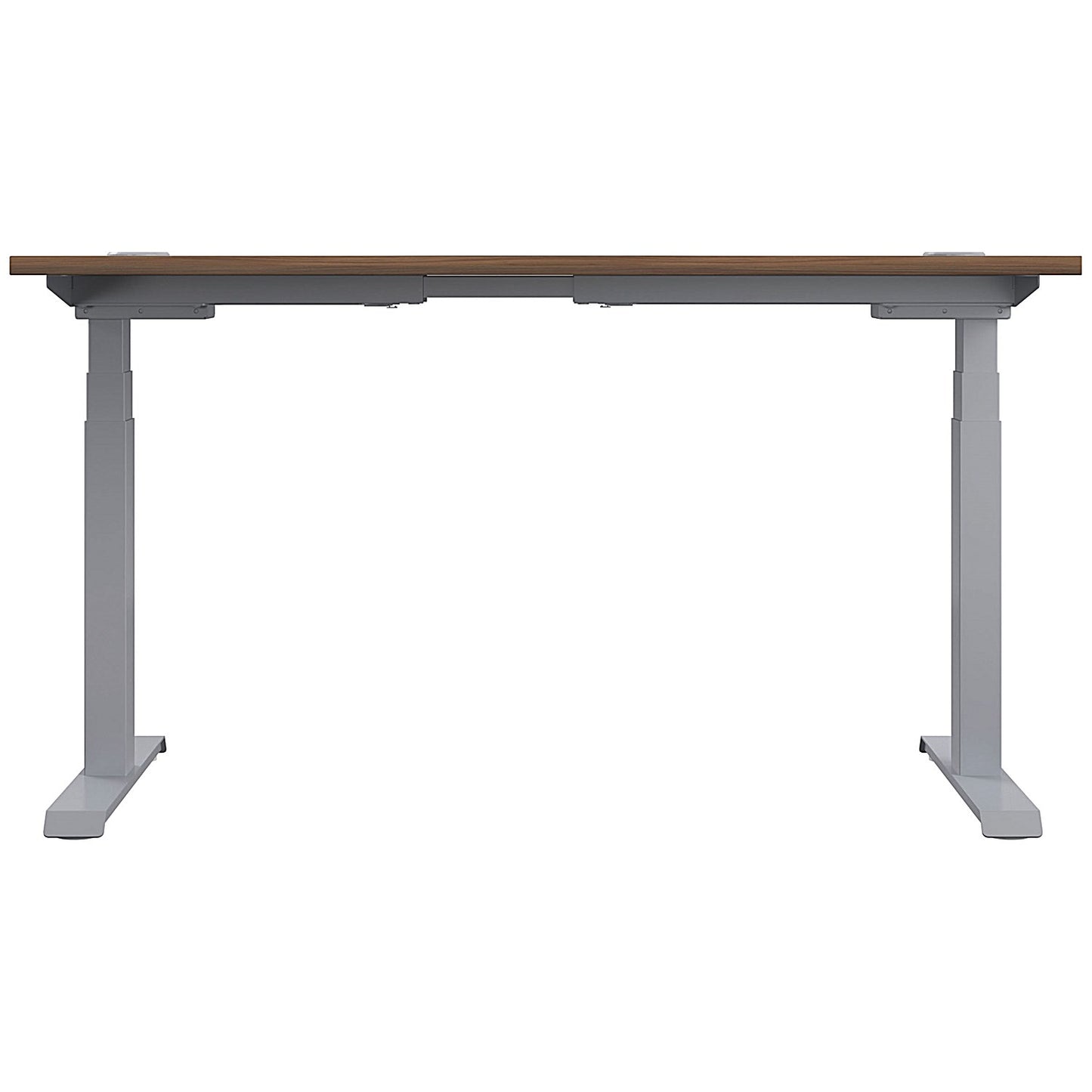 Jemini Sit-Stand Desk, Silver Leg, 1200mm, Walnut Top