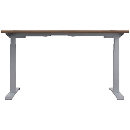 Jemini Sit-Stand Desk, Silver Leg, 1200mm, Walnut Top