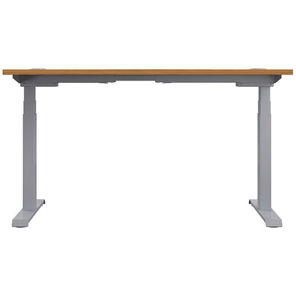 Jemini Sit-Stand Desk, Silver Leg, 1200mm, Oak Top