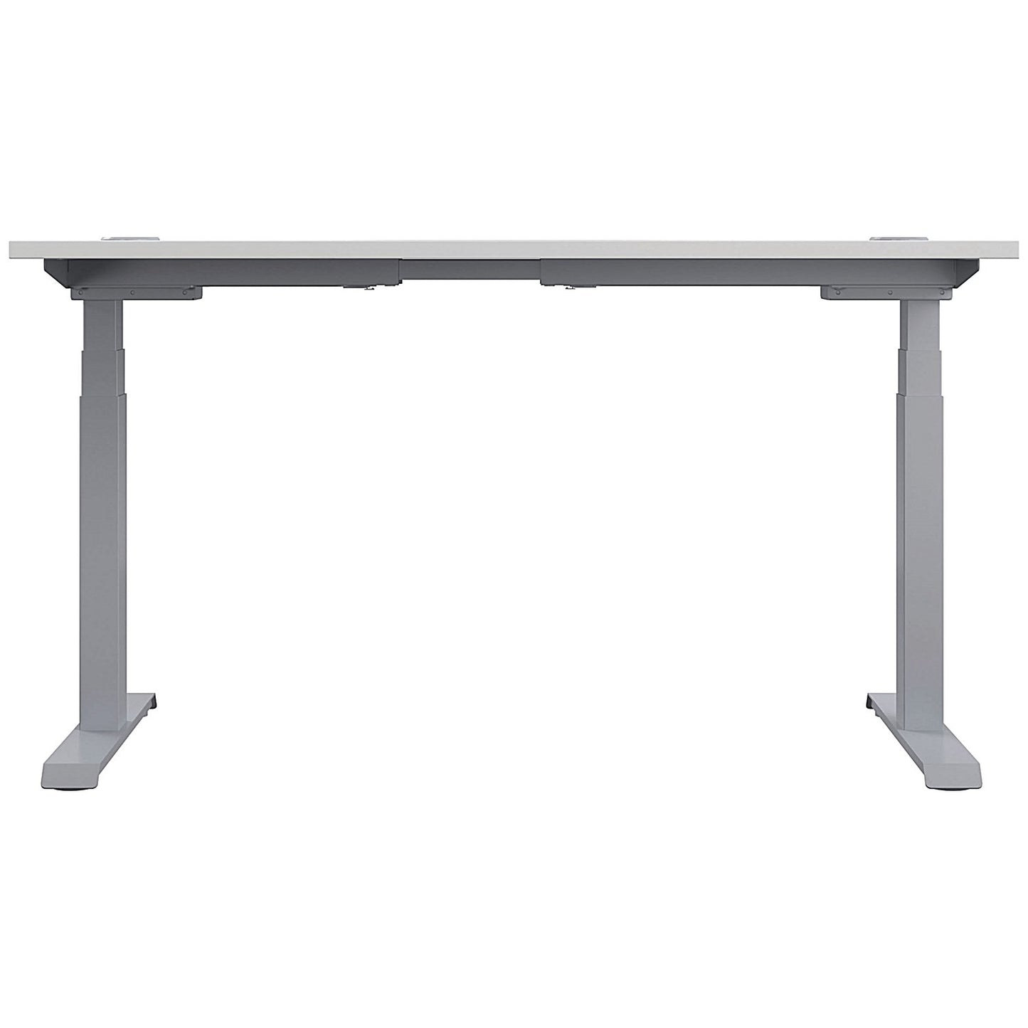 Jemini Sit-Stand Desk, Silver Leg, 1200mm, White Top