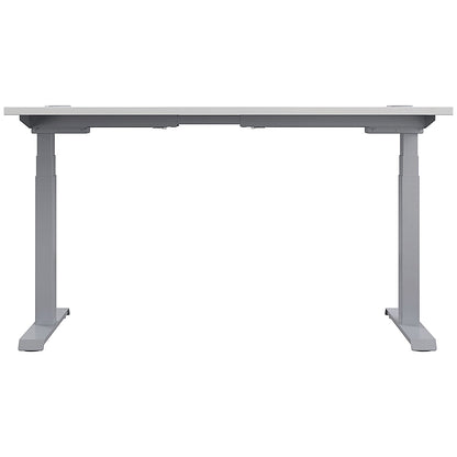 Jemini Sit-Stand Desk, Silver Leg, 1200mm, White Top