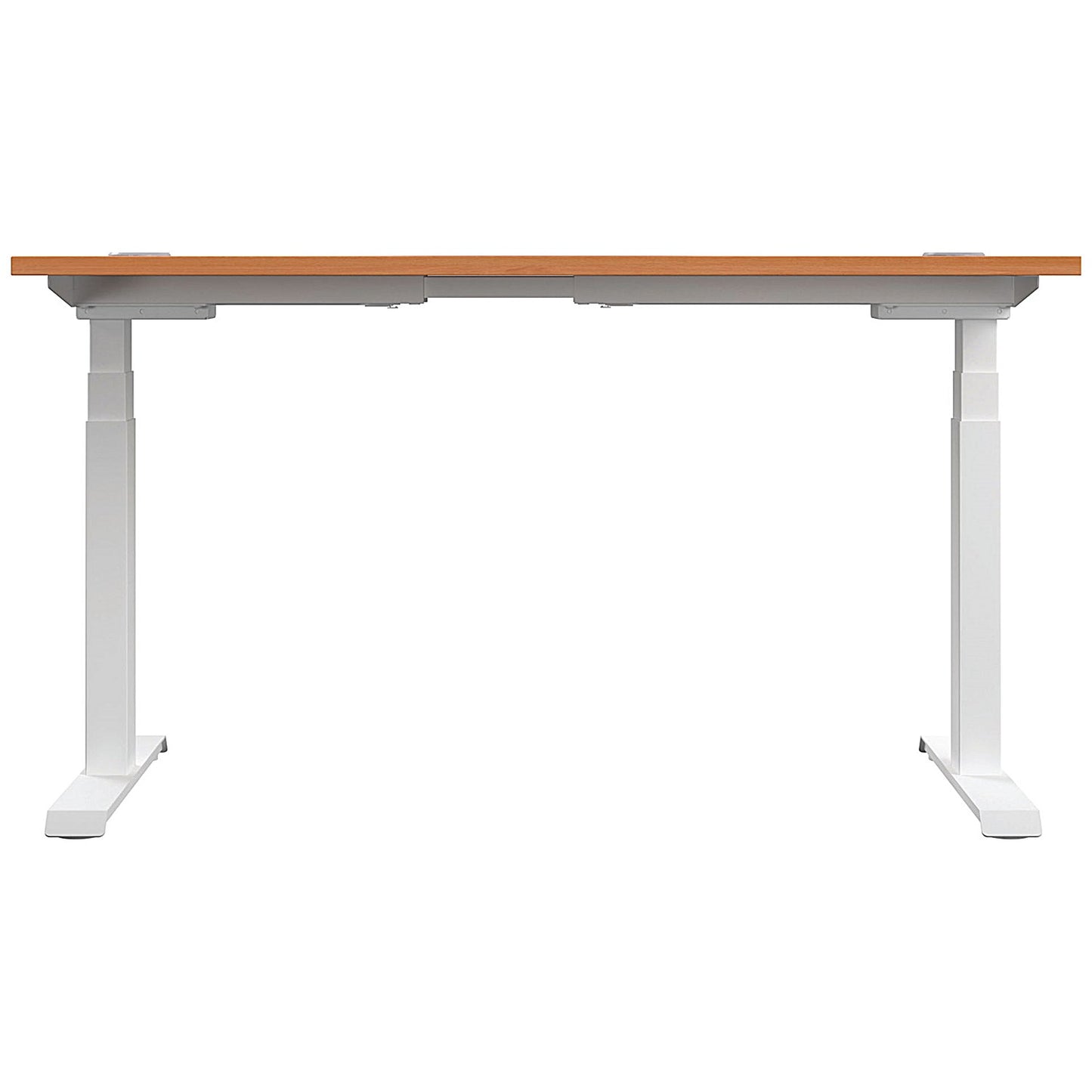 Jemini Sit-Stand Desk, White Leg, 1200mm, Beech Top