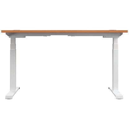 Jemini Sit-Stand Desk, White Leg, 1200mm, Beech Top
