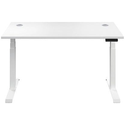 Jemini Sit-Stand Desk, White Leg, 1200mm, White Top