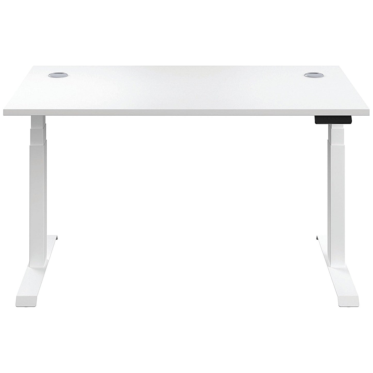 Jemini Sit-Stand Desk, White Leg, 1200mm, White Top