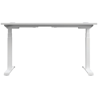 Jemini Sit-Stand Desk, White Leg, 1400mm, White Top