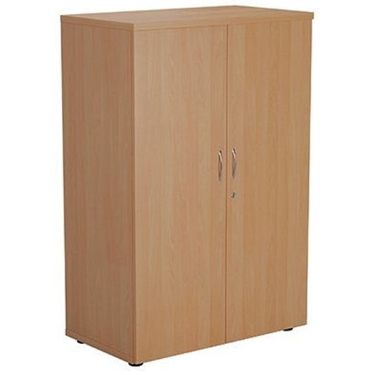 Jemini Medium Wooden Cupboard, 3 Shelves, 1200mm High, Beech