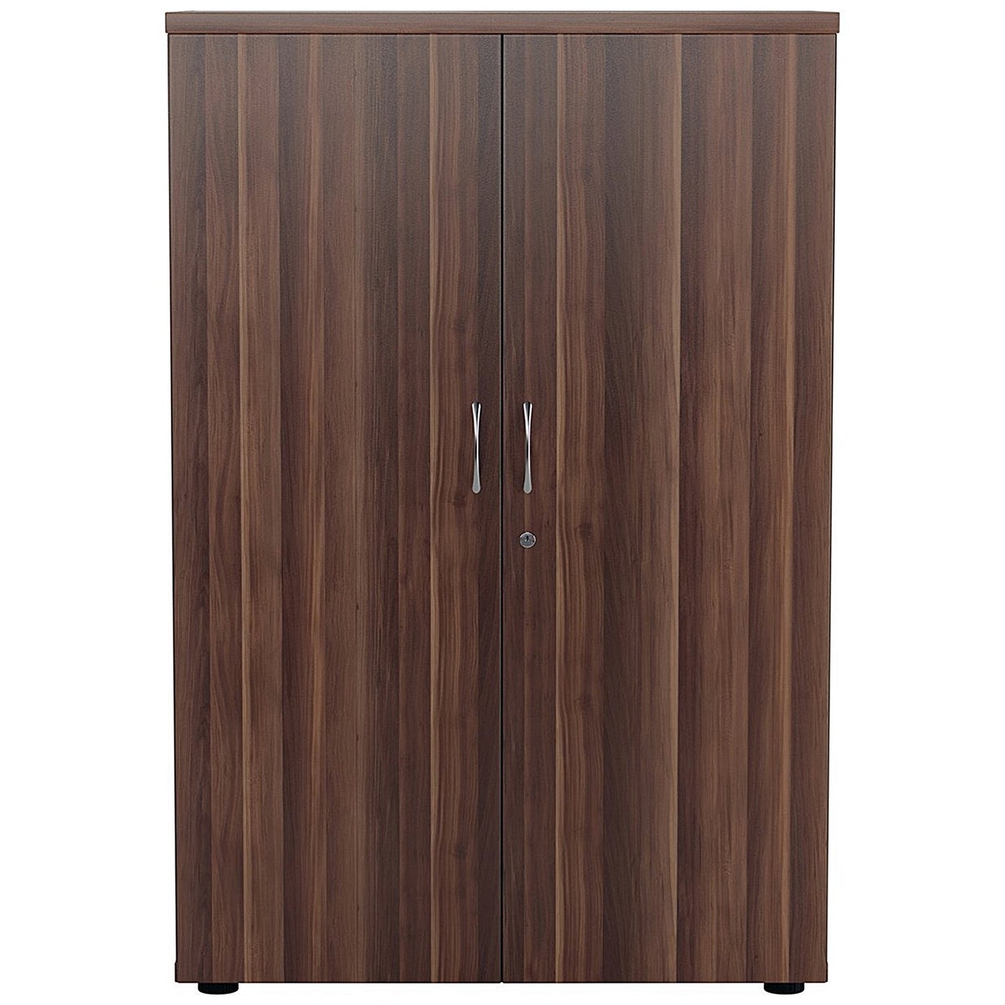 Jemini Medium Wooden Cupboard, 3 Shelves, 1200mm High, Walnut