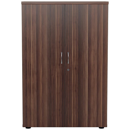 Jemini Medium Wooden Cupboard, 3 Shelves, 1200mm High, Walnut
