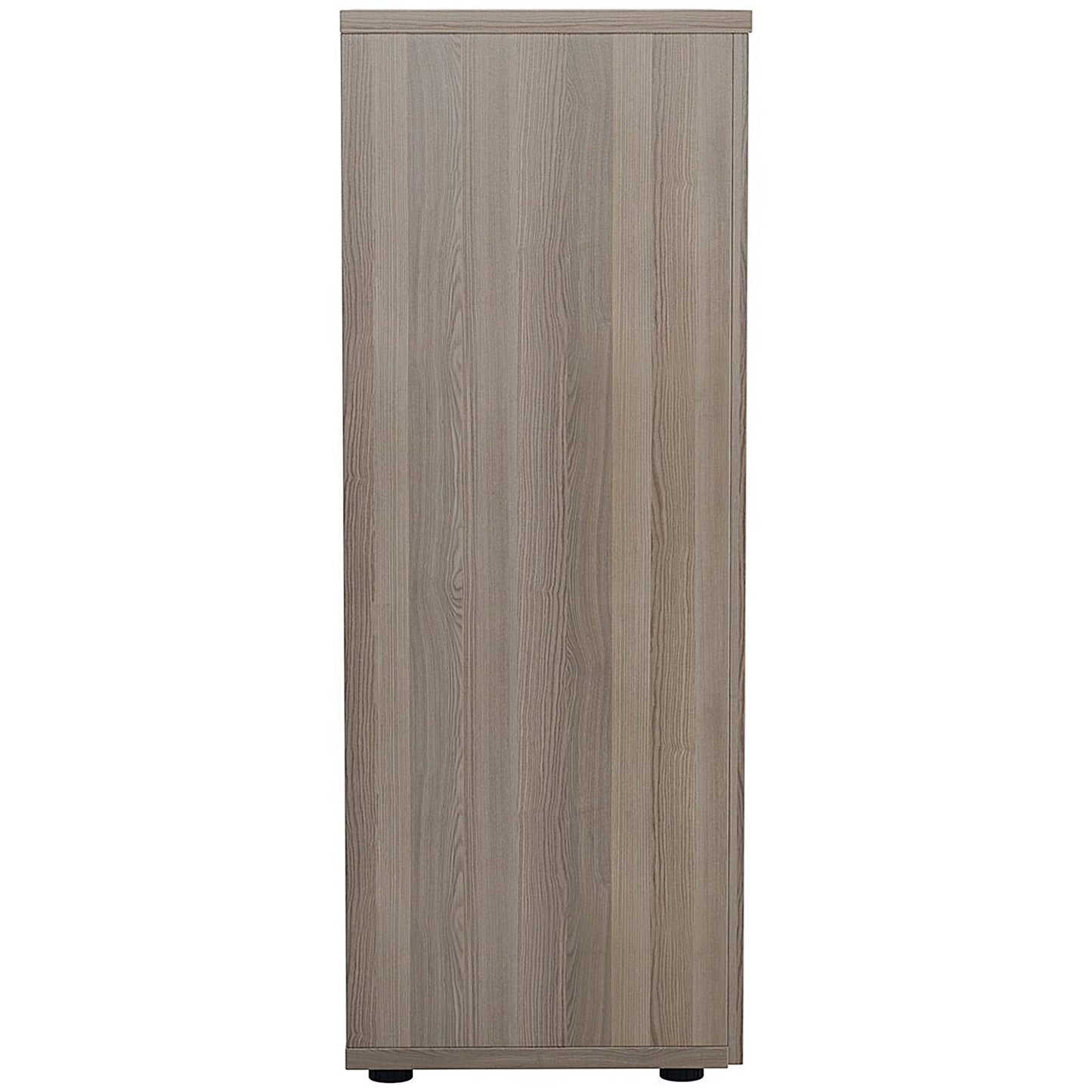 Jemini Medium Wooden Cupboard, 3 Shelves, 1200mm High, Grey Oak