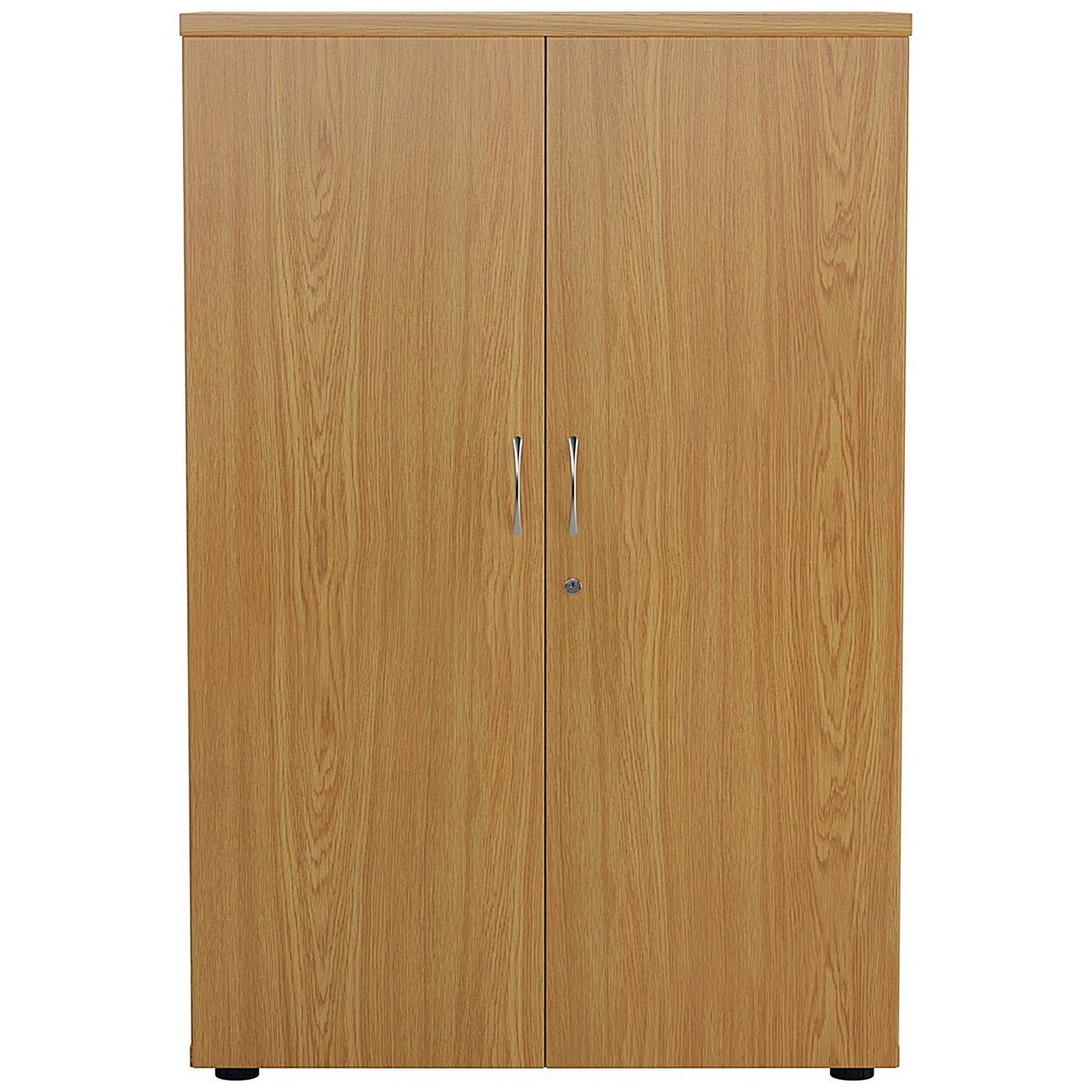 Jemini Medium Wooden Cupboard, 3 Shelves, 1200mm High, Oak