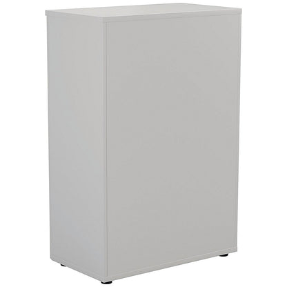 Jemini Medium Wooden Cupboard, 3 Shelves, 1200mm High, White