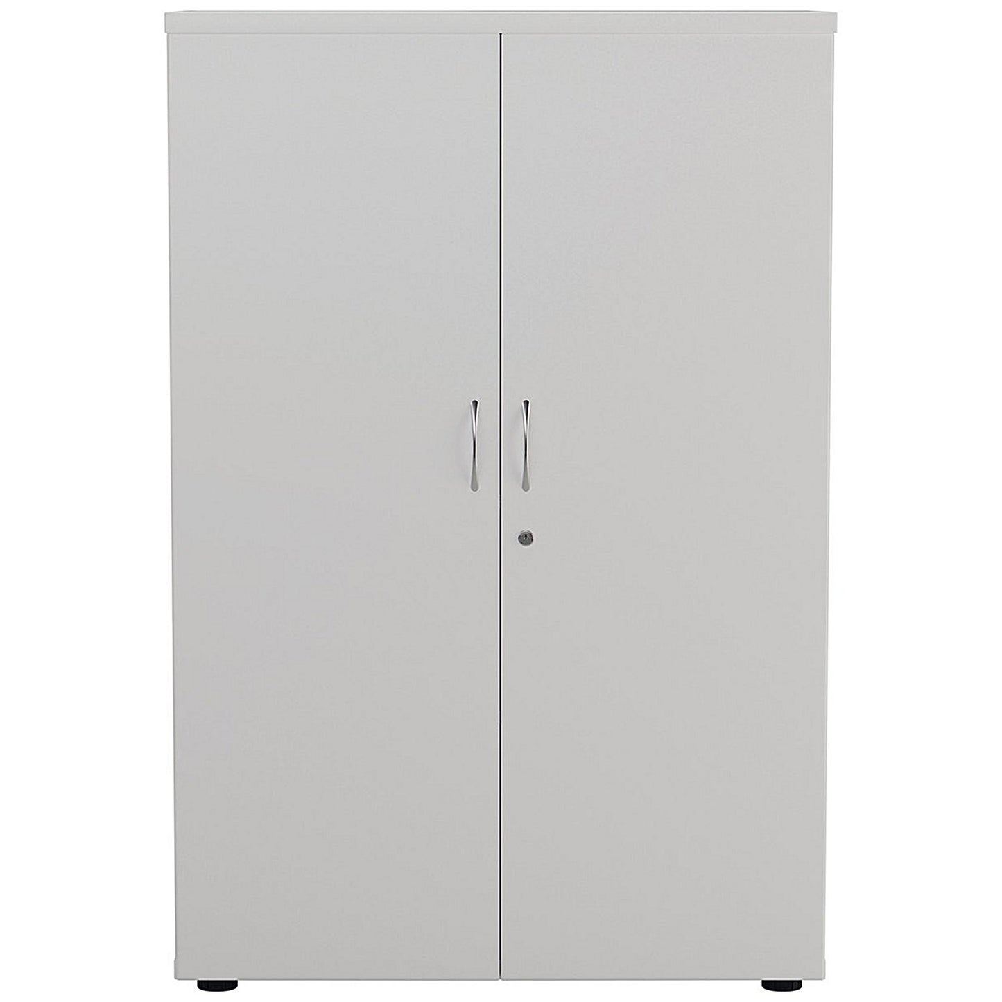 Jemini Medium Wooden Cupboard, 3 Shelves, 1200mm High, White
