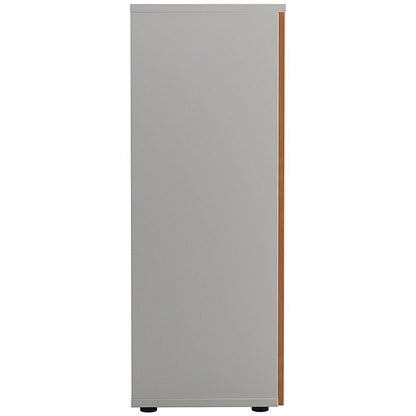 Jemini Two-Tone Medium Cupboard, 3 Shelves, 1200mm High, Beech and White