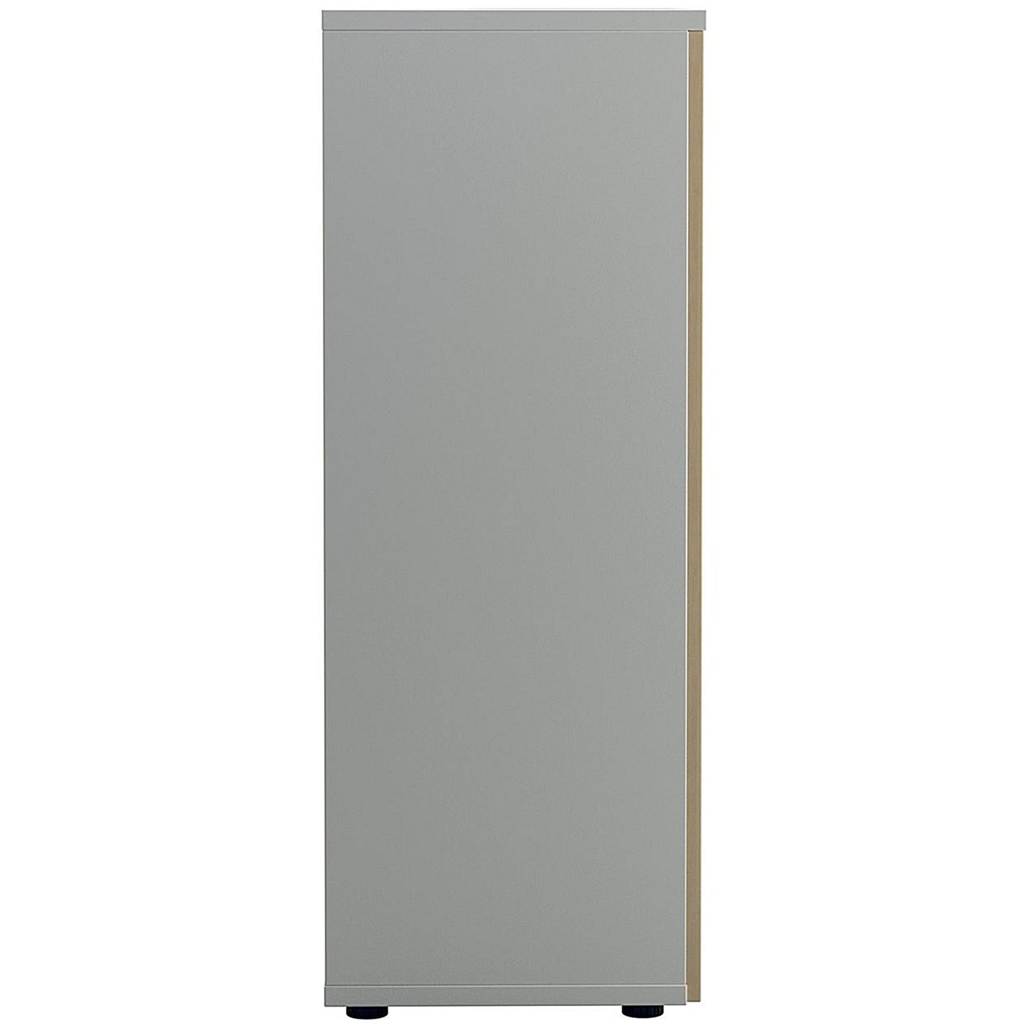 Jemini Two-Tone Medium Cupboard, 3 Shelves, 1200mm High, Maple and White