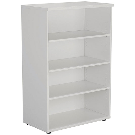 Jemini Medium Wooden Bookcase, 3 Shelves, 1200mm High, White Easy2Order : KF810377