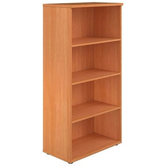 Jemini Tall Wooden Bookcase, 4 Shelves, 1600mm High, Beech Easy2Order : KF810384