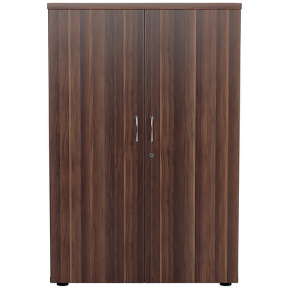 Jemini Tall Wooden Cupboard, 4 Shelves, 1600mm High, Walnut