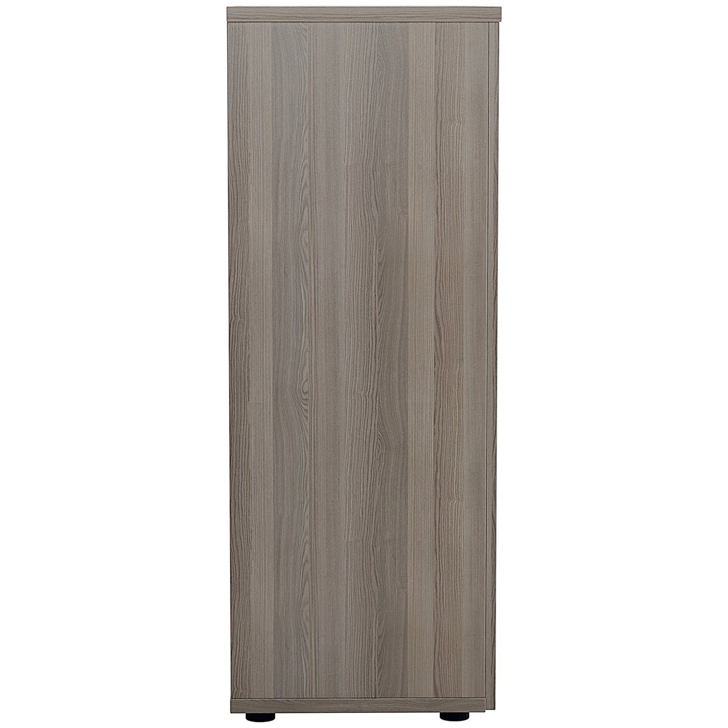 Jemini Tall Wooden Cupboard, 4 Shelves, 1600mm High, Grey Oak