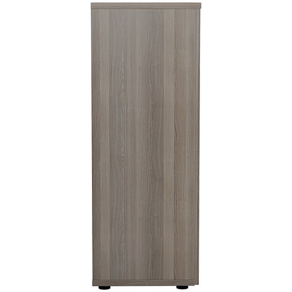 Jemini Tall Wooden Cupboard, 4 Shelves, 1600mm High, Grey Oak