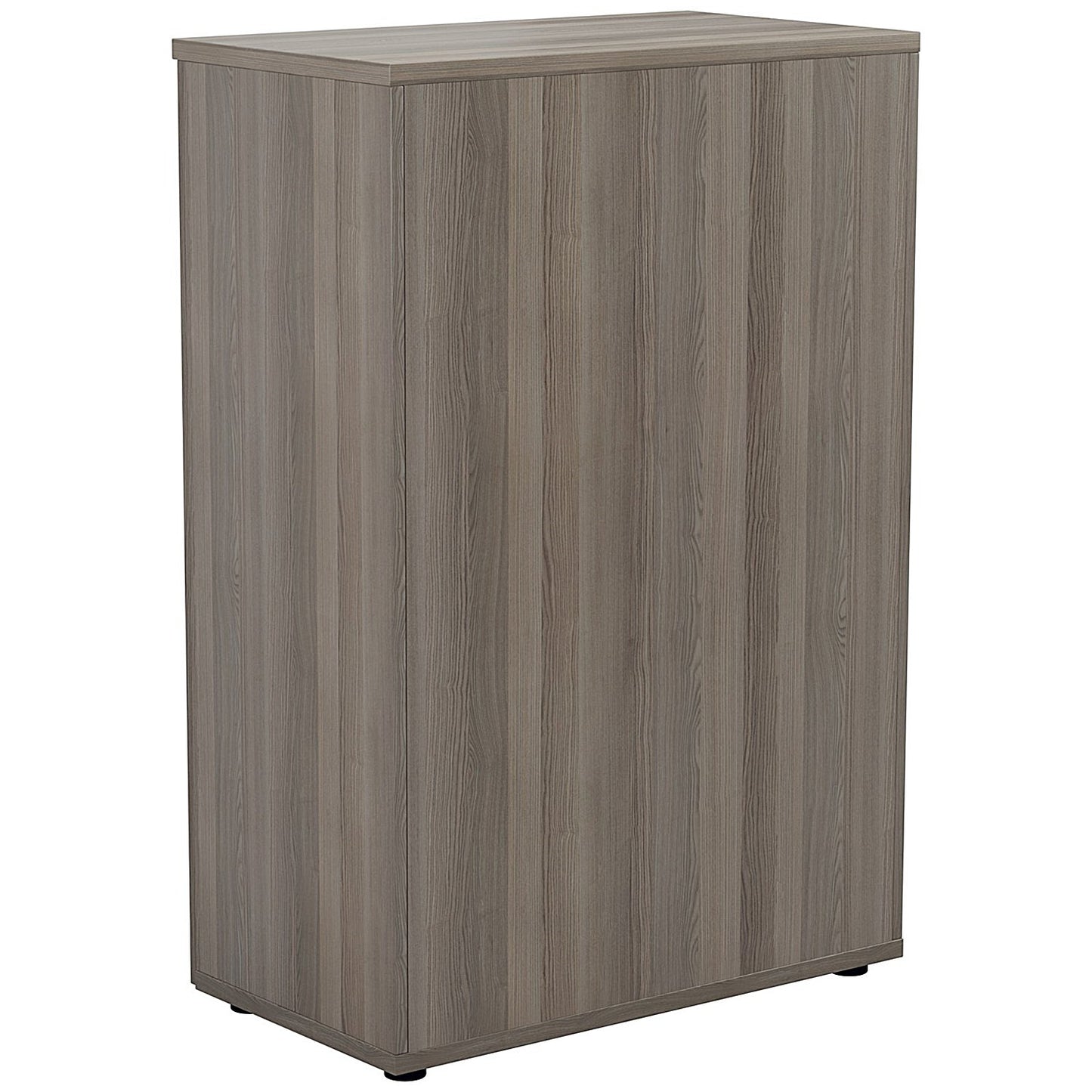 Jemini Tall Wooden Cupboard, 4 Shelves, 1600mm High, Grey Oak