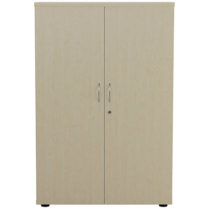 Jemini Tall Wooden Cupboard, 4 Shelves, 1600mm High, Maple