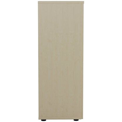 Jemini Tall Wooden Cupboard, 4 Shelves, 1600mm High, Maple