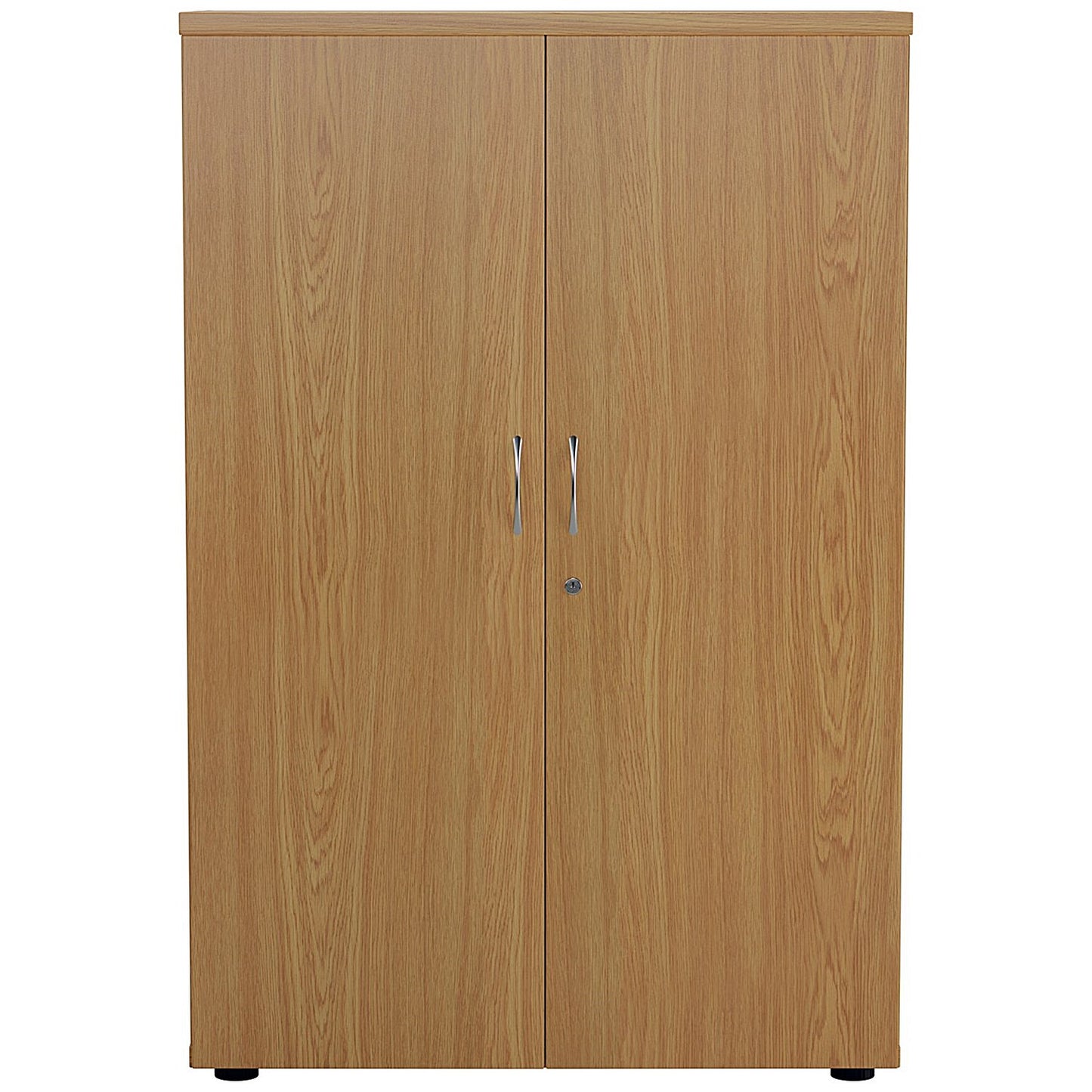 Jemini Tall Wooden Cupboard, 4 Shelves, 1600mm High, Oak