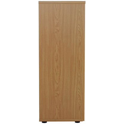 Jemini Tall Wooden Cupboard, 4 Shelves, 1600mm High, Oak