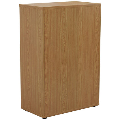 Jemini Tall Wooden Cupboard, 4 Shelves, 1600mm High, Oak