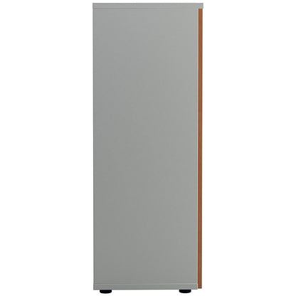 Jemini Two-Tone Tall Cupboard, 4 Shelves, 1600mm High, Beech and White