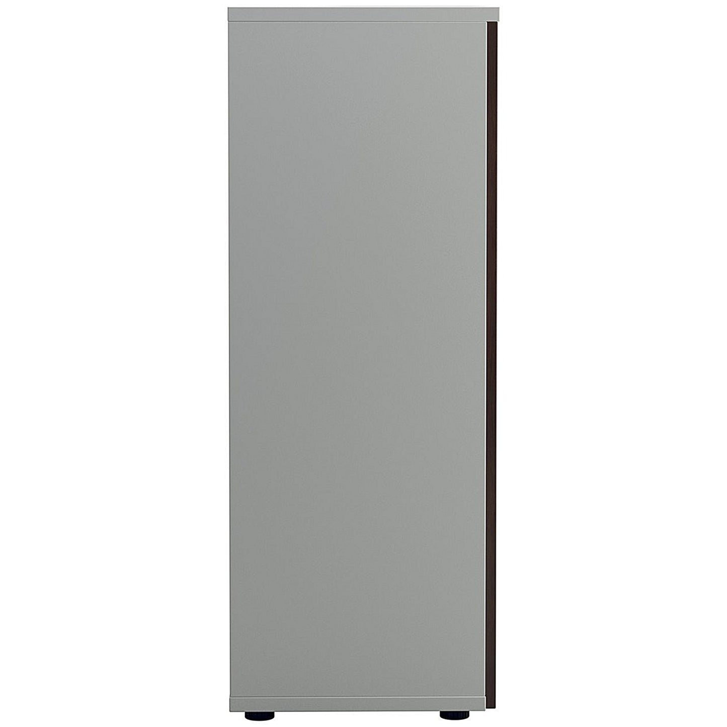 Jemini Two-Tone Tall Cupboard, 4 Shelves, 1600mm High, Walnut and White