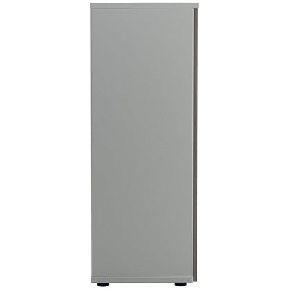 Jemini Two-Tone Tall Cupboard, 4 Shelves, 1600mm High, Grey Oak and White