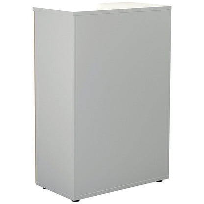 Jemini Two-Tone Tall Cupboard, 4 Shelves, 1600mm High, Maple and White