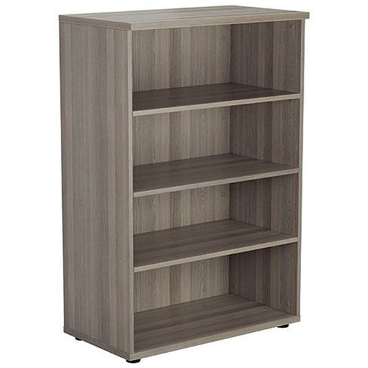 Jemini Tall Wooden Bookcase, 4 Shelves, 1600mm High, Grey Oak Easy2Order : KF810513