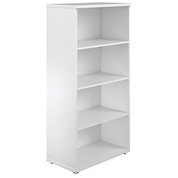 Jemini Tall Wooden Bookcase, 4 Shelves, 1600mm High, White Easy2Order : KF810544