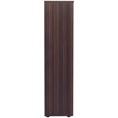 Jemini Tall Wooden Cupboard, 4 Shelves, 1800mm High, Walnut