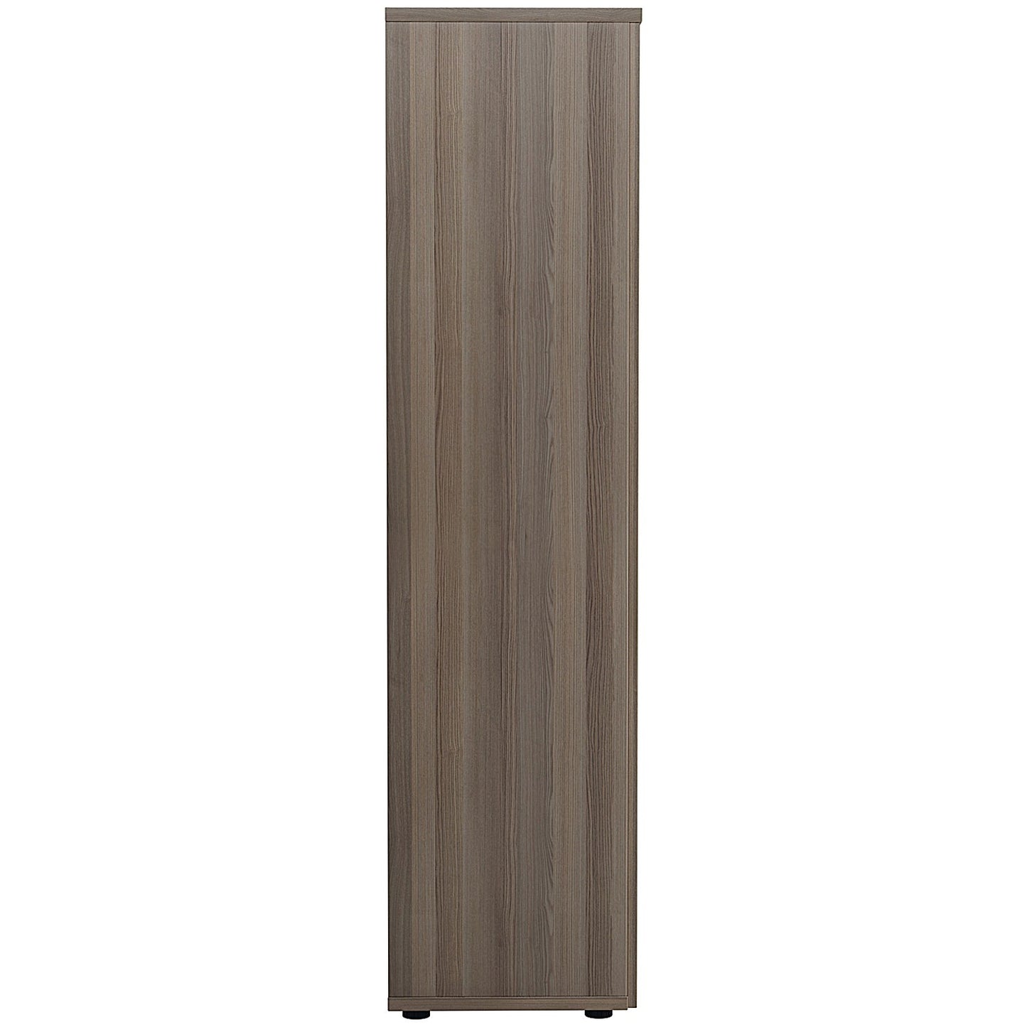 Jemini Tall Wooden Cupboard, 4 Shelves, 1800mm High, Grey Oak