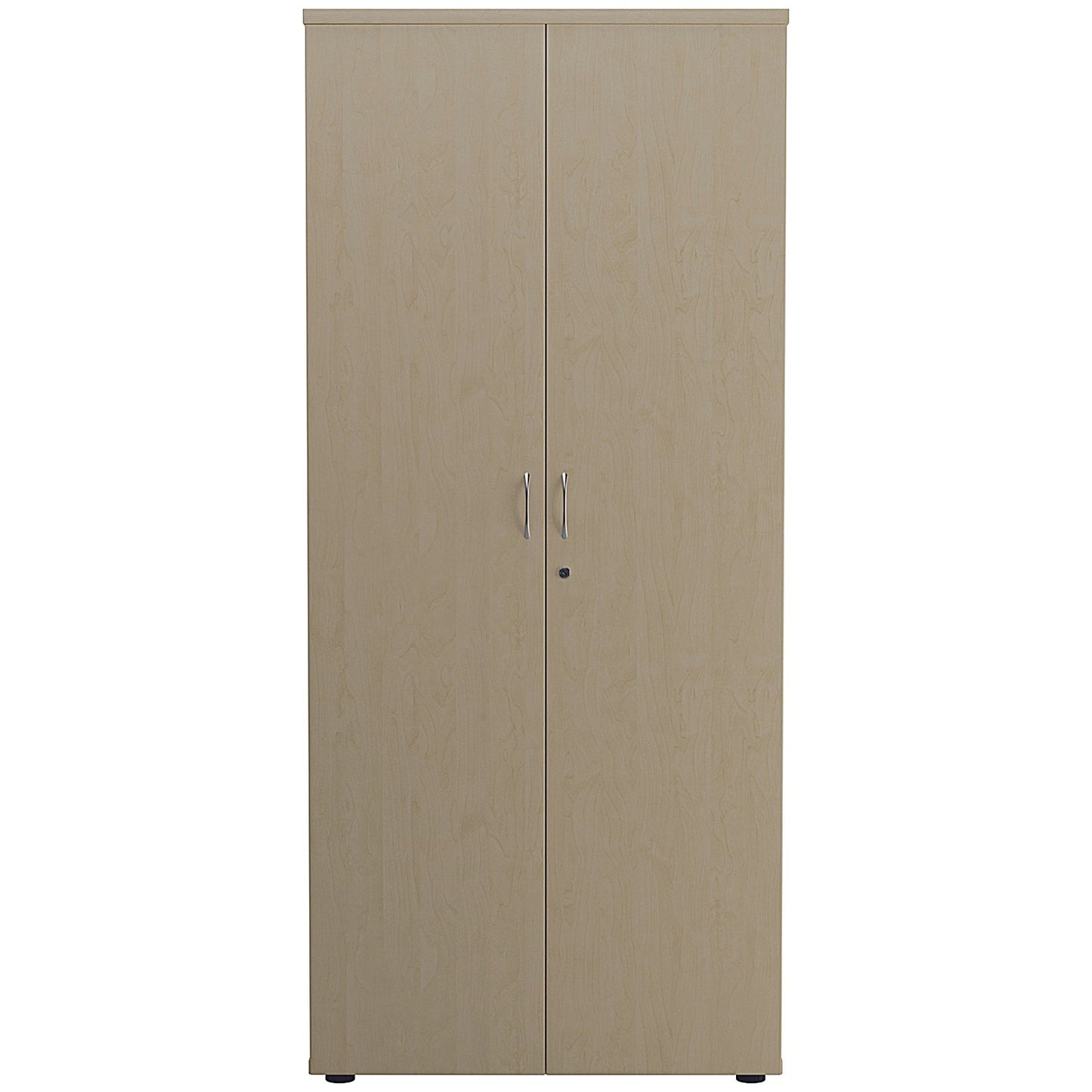 Jemini Tall Wooden Cupboard, 4 Shelves, 1800mm High, Maple