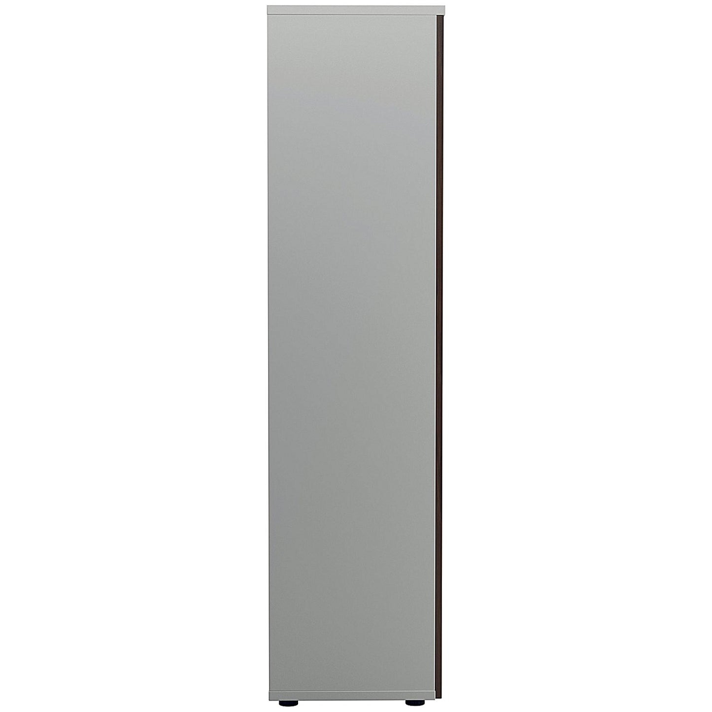 Jemini Two-Tone Tall Cupboard, 4 Shelves, 1800mm High, Walnut and White